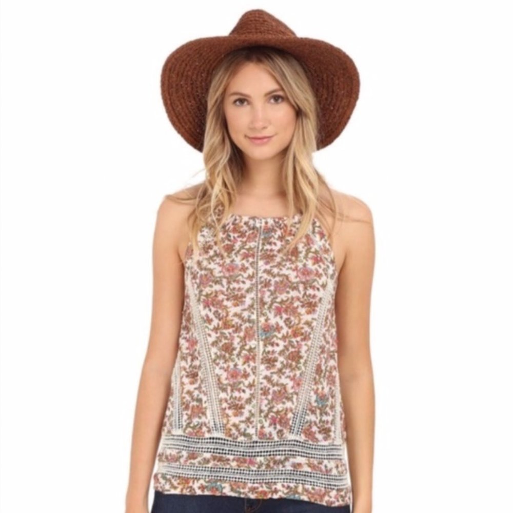 ⭐️ Floral Lace Striped Boho Peasant Hipster Hippie Pop Art Deco Chic Blouse Top